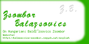 zsombor balazsovics business card